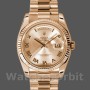 Replica Rolex Day-Date 36mm voor heren-118235-Rose Champagne-Romeinse Wijzerplaat Champagne