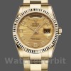 Replica Rolex Day-Date 36mm voor heren-118238-Arabisch cijfer Golf-Champagne Wijzerplaat Champagne