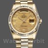Replica Rolex Day-Date 36mm Unisex-118238-Arabische-cijferige Golf-Kampagne Wijzerplaat-Geel Goud