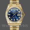Replica Rolex Day-Date 36mm Unisex-118238-Blue Diamond Dial Blauw