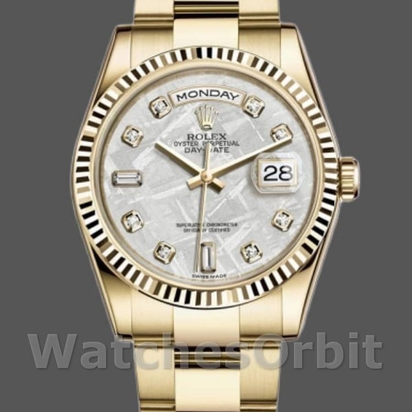 Replica Rolex Day-Date 36mm Unisex-118238-Diamond-Meteoriet Wijzerplaat Meteoriet<br />