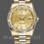 Replica Rolex Day-Date 36mm voor heren-118238-Gegolfde lunette-Kampagne wijzerplaat Champagne