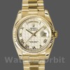 Replica Rolex Day-Date 36mm Unisex-118238-Ivory Dial-Fluted Bezel Ivoor