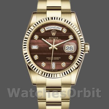 Replica Rolex Unisex's Day-Date 36mm Unisex-118238-Oyster Armband-Diamant Bulls Eye Dial Bulls Eye
