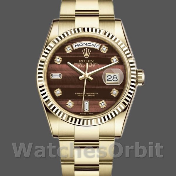 Replica Rolex Unisex's Day-Date 36mm Unisex-118238-Oyster Armband-Diamant Bulls Eye Dial Bulls Eye
