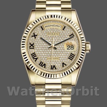 Replica Rolex Day-Date 36mm Unisex-118238-Pave Diamond Dial Pave diamant<br />