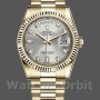 Replica Rolex Day-Date 36mm Unisex-118238-Zilver Diamond Dial Zilver