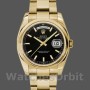 Replica Rolex Day-Date 36mm Heren-118238 Geelgoud-Zwarte Wijzerplaat/Roestvrij Staal Zwart