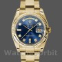 Replica Rolex Day-Date 36mm Unisex-118238 Geelgoud-Blauwe Diamanten Wijzerplaat