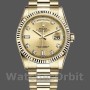 Replica Rolex Day-Date 36mm Unisex-118238 Geelgoud-Diamant Champagne Wijzerplaat Champagne