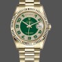Replica Rolex Day-Date 36mm Unisex-118238 Geelgoud-Groen Diamond Pave Dial Groen