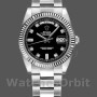 Replica Rolex Day-Date 36mm Unisex-118239-Zwarte Diamanten Wijzerplaat Zwart<br />