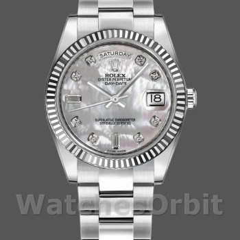 Replica Rolex Day-Date 36mm unisex-118239-MOP-Diamond Dial MOP