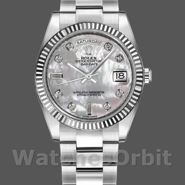 Replica Rolex Day-Date 36mm unisex-118239-MOP-Diamond Dial MOP