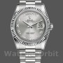 Replica Rolex Day-Date 36mm unisex-118239-Rhodium Roman Dial-Wit Goud Rhodium