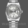 Replica Rolex Day-Date 36mm Unisex-118239-Zilver Diamond Dial Zilver