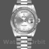 Replica Rolex Day-Date 36mm Unisex-118239-Zilver Romeinse cijfers Wijzerplaat Zilver