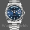 Replica Rolex Day-Date 36mm unisex-118239-witgoud-blauwe wijzerplaat