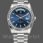 Replica Rolex Day-Date 36mm unisex-118239-witgoud-blauwe wijzerplaat