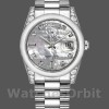 Replica Rolex Day-Date 36mm voor heren-118296-Platina-MOP Witte wijzerplaat-Diamant MOP