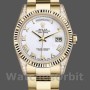 Replica Rolex Day-Date 36mm Unisex-118338-White Roman Dial Wit