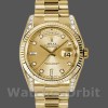 Replica Rolex Day-Date 36mm Unisex-118338 Geelgoud-Kampioen Diamanten Wijzerplaat Champagne