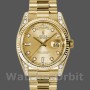 Replica Rolex Day-Date 36mm Unisex-118338 Geelgoud-Kampioen Diamanten Wijzerplaat Champagne