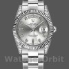 Replica Rolex Day-Date 36mm Unisex-118339-Zilveren wijzerplaat-Gegolfde ring Zilver