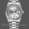 Replica Rolex Day-Date 36mm unisex-118339-witgoud-zilverkleurige wijzerplaat-plakband zilver