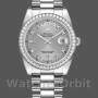 Replica Rolex Day-Date 36mm Unisex-118346-Rhodium Grey Dial Rhodium Grey