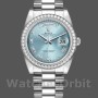 Replica Rolex Day-Date 36mm Unisex-118346-Roman-Ice Blue Dial Ijsblauw