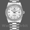 Replica Rolex Day-Date 36mm Unisex-118346-Zilver Jubileum Diamond Dial Zilver <span style=