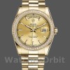 Replica Rolex Day-Date 36mm Unisex-118348-Champagne Index Dial Geelgoud