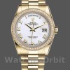Replica Rolex Day-Date 36mm Unisex-118348-Witte Romeinse cijfers Wijzerplaat Wit<br />