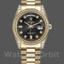 Replica Rolex Day-Date 36mm Unisex-118388-Zwart Diamond Dial Zwart<br />