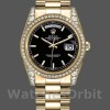Replica Rolex Day-Date 36mm Unisex-118388-Zwarte Index Dial Zwart