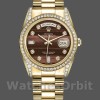 Replica Rolex Day-Date 36mm Unisex-118388-Bull's Eye-Bruine wijzerplaat Bruin<br />