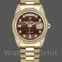 Replica Rolex Day-Date 36mm Unisex-118388-Bull's Eye-Bruine wijzerplaat Bruin<br />