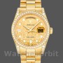 Replica Rolex Unisex's Day-Date 36mm Unisex-118388-Champagne Jubilee Diamond Dial-Geel Goud