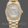 Replica Rolex Day-Date 36mm Unisex-118388-Diamant Bezel-Zilver Index Dial Zilver