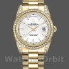 Replica Rolex Day-Date 36mm Unisex-118388-Diamant Bezel-Witte Wijzerplaat Wit<br />
