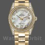 Replica Rolex Day-Date 36mm Unisex-118388-White MOP-Diamond Dial MOP