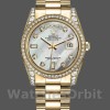 Replica Rolex Day-Date 36mm Unisex-118388-Witte Parelmoer-Diamant wijzerplaat MOP