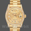 Replica Rolex Day-Date 36mm Unisex-118388 Geelgoud-Champagne Diamanten Wijzerplaat