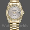 Replica Rolex Day-Date 36mm Unisex-118388 Geelgoud-Zilver Index Dial Zilver