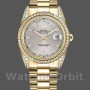 Replica Rolex Day-Date 36mm Unisex-118388 Geelgoud-Zilver Index Dial Zilver