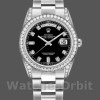 Replica Rolex Day-Date 36mm Unisex-118389-Diamant Bezel-Zwart Diamond Dial Zwart<br />
