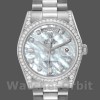 Replica Rolex Day-Date 36mm Unisex-118389-Diamant Bezel-MOP Witte Wijzerplaat MOP