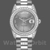 Replica Rolex Day-Date 36mm Unisex-118389-Rhodium Grey Romeinse cijfers Wijzerplaat Rhodium Grey<br />