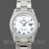 Replica Rolex Day-Date 36mm Unisex-118389-Witte Romeinse cijfers Wijzerplaat Wit